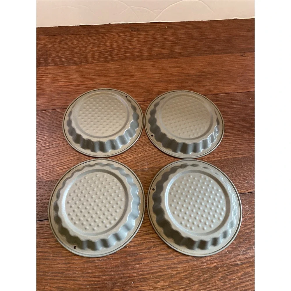 Set of 4‎ Non-Stick Mini Tart Pastry Pans 4